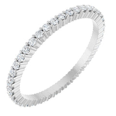 10K White Gold 1/3 CTW Lab-Grown Diamond Eternity Band Size 7