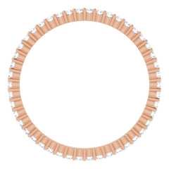 10K Rose Gold 3/8 CTW Lab-Grown Diamond Eternity Band Size 9