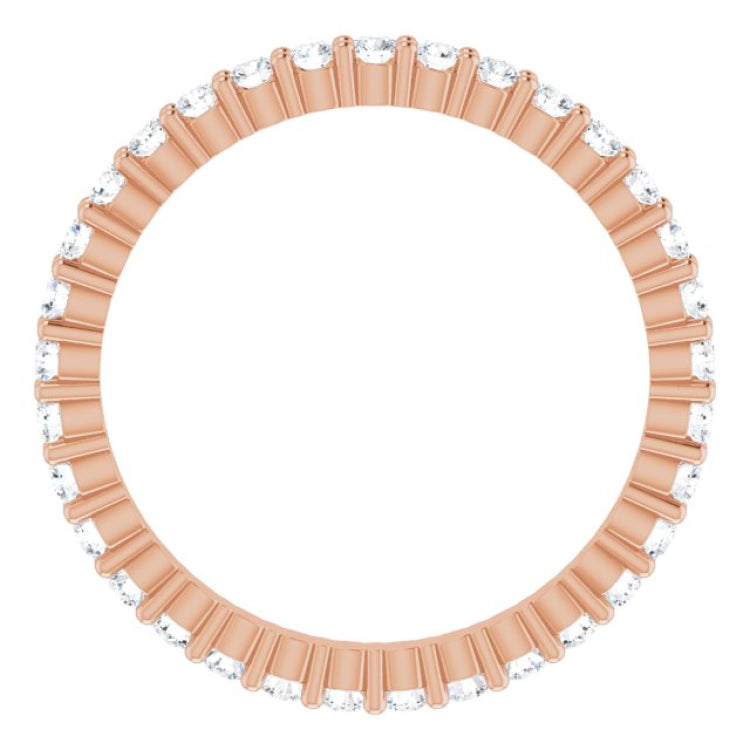 10K Rose Gold 1/2 CTW Lab-Grown Diamond Eternity Band Size 4