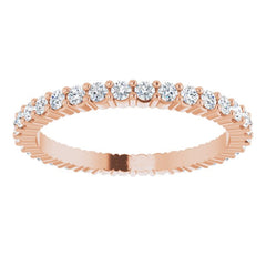 10K Rose Gold 1/2 CTW Lab-Grown Diamond Eternity Band Size 4.75