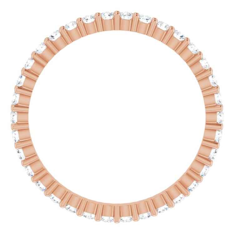 10K Rose Gold 5/8 CTW Lab-Grown Diamond Eternity Band Size 7.75