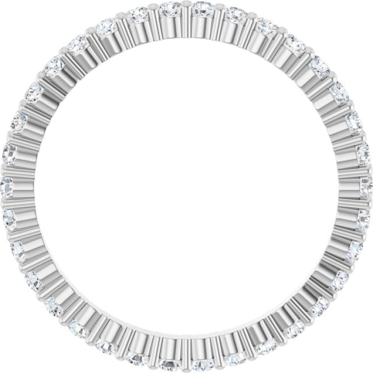 10K White Gold 1/2 CTW Lab-Grown Diamond Eternity Band Size 5