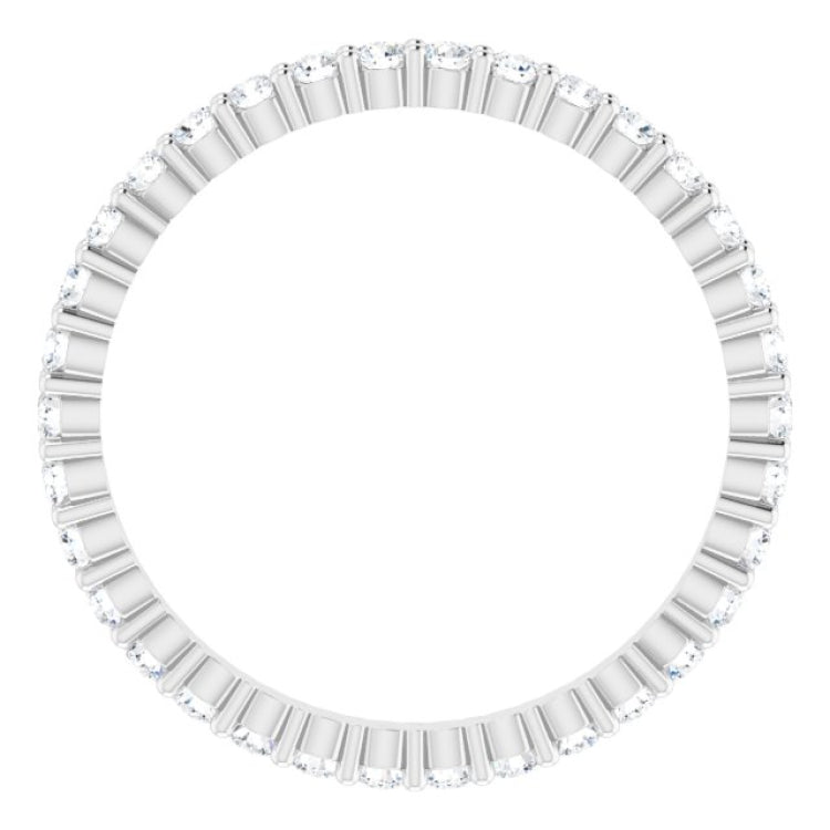 10K White Gold 5/8 CTW Lab-Grown Diamond Eternity Band Size 7.75