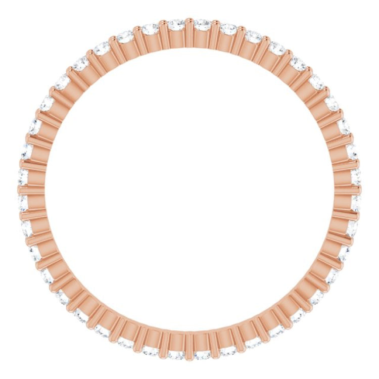 10K Rose Gold 5/8 CTW Lab-Grown Diamond Eternity Band Size 8.75