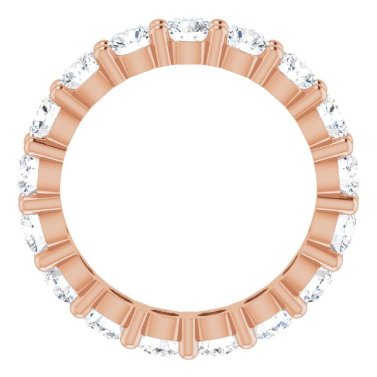 10K Rose Gold 2 1/2 CTW Lab-Grown Diamond Eternity Band Size 5.25