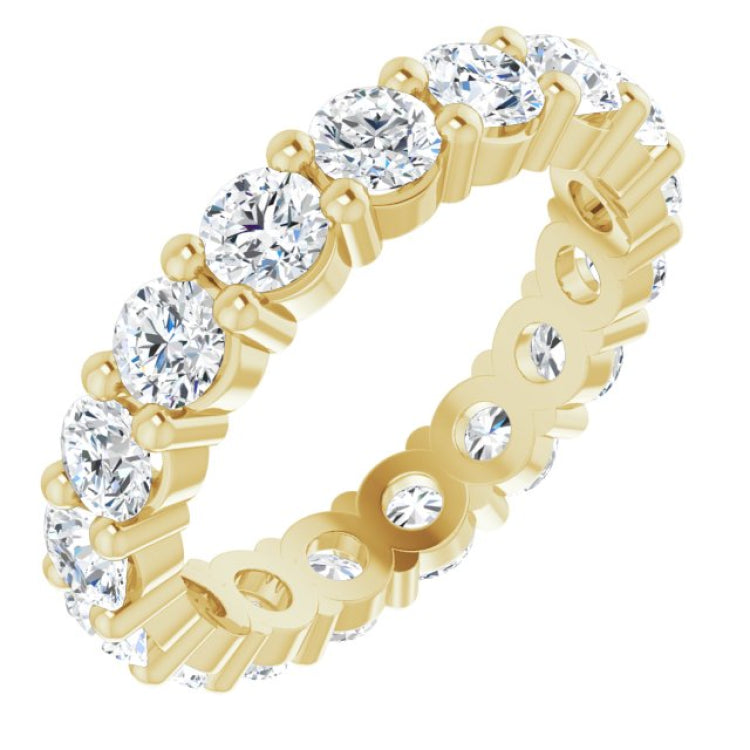 10K Yellow Gold 2 1/2 CTW Lab-Grown Diamond Eternity Band Size 6