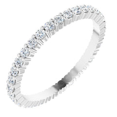 10K White Gold 3/4 CTW Lab-Grown Diamond Eternity Band Size 8.25