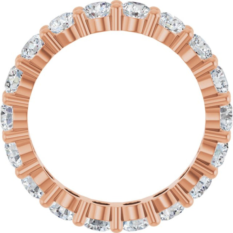 10K Rose Gold 2 3/4 CTW Lab-Grown Diamond Eternity Band Size 7
