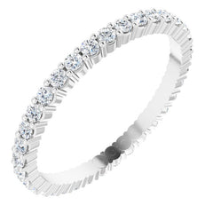 10K White Gold 3/4 CTW Lab-Grown Diamond Eternity Band Size 8.5