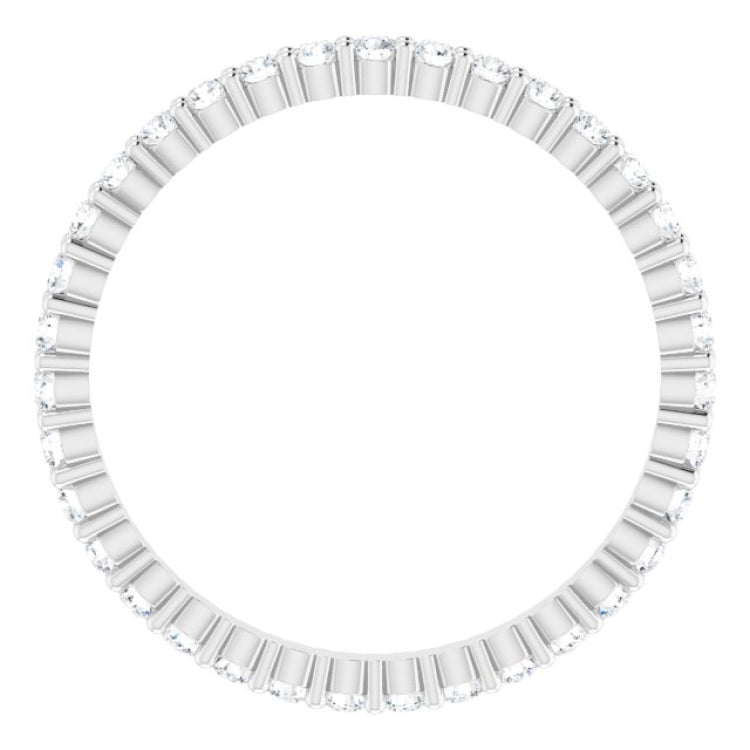 10K White Gold 3/4 CTW Lab-Grown Diamond Eternity Band Size 8.5