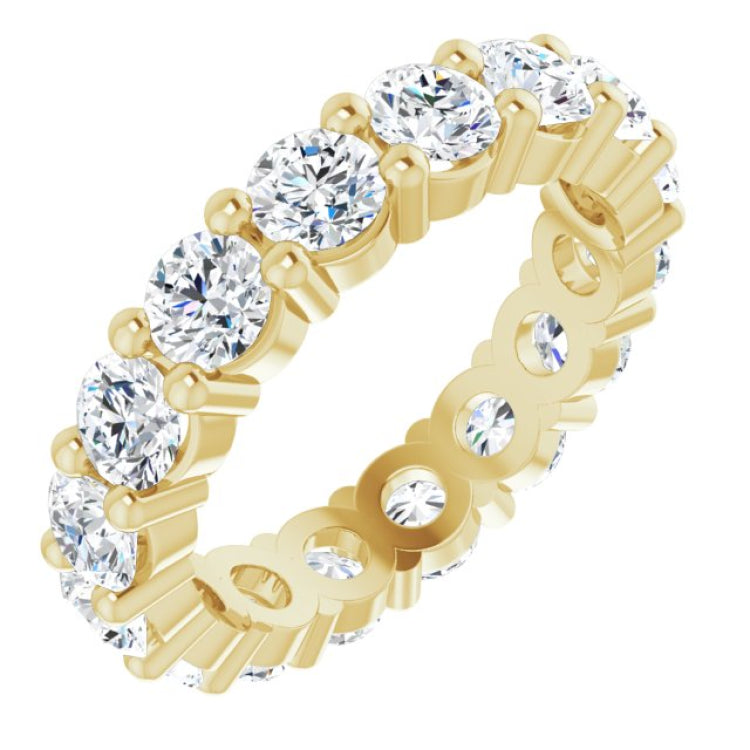 10K Yellow Gold 2 3/8 CTW Lab-Grown Diamond Eternity Band Size 4.75