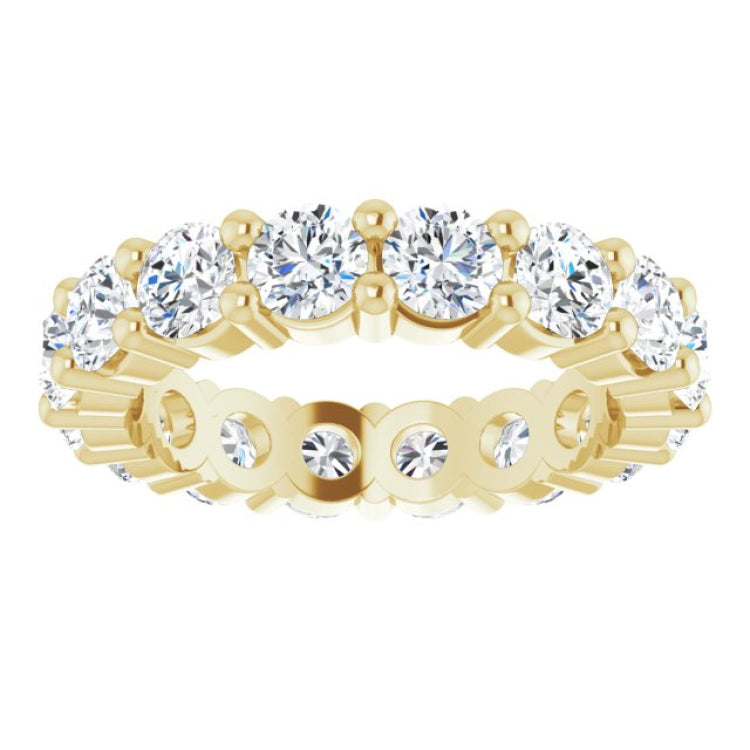 10K Yellow Gold 2 3/8 CTW Lab-Grown Diamond Eternity Band Size 4.75