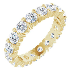 10K Yellow Gold 2 3/4 CTW Lab-Grown Diamond Eternity Band Size 7.25
