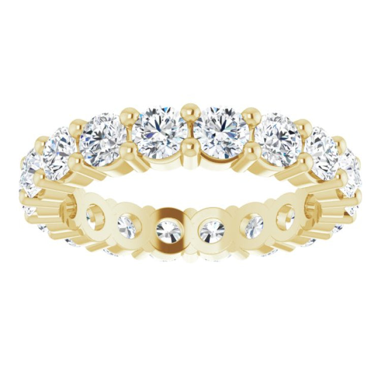 10K Yellow Gold 2 3/4 CTW Lab-Grown Diamond Eternity Band Size 7.25
