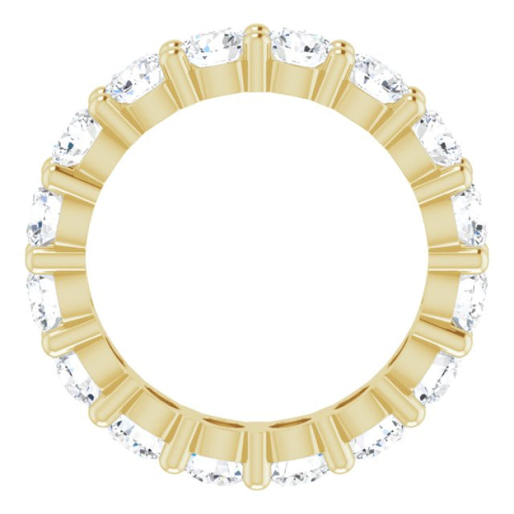 10K Yellow Gold 3 7/8 CTW Lab-Grown Diamond Eternity Band Size 5.75