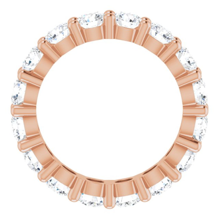 10K Rose Gold 3 7/8 CTW Lab-Grown Diamond Eternity Band Size 6