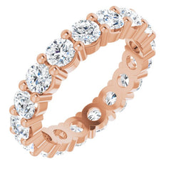 10K Rose Gold 4 CTW Lab-Grown Diamond Eternity Band Size 7.75