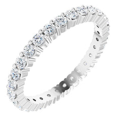 10K White Gold 1/2 CTW Lab-Grown Diamond Eternity Band Size 4.5