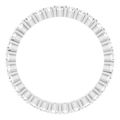 10K White Gold 1/2 CTW Lab-Grown Diamond Eternity Band Size 4.5