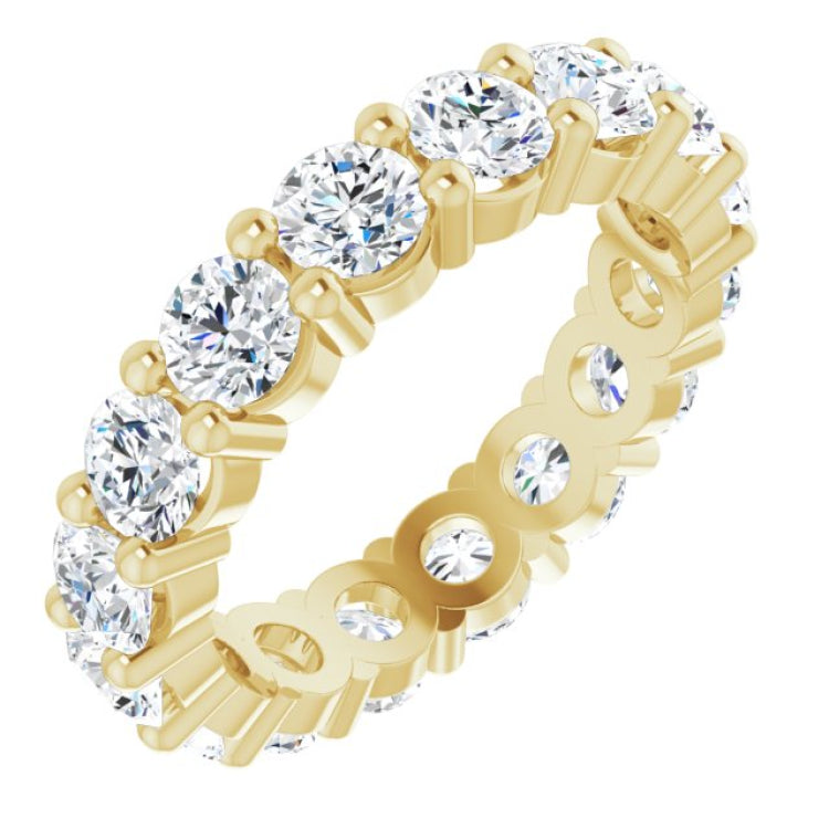 10K Yellow Gold 3 7/8 CTW Lab-Grown Diamond Eternity Band Size 6.25