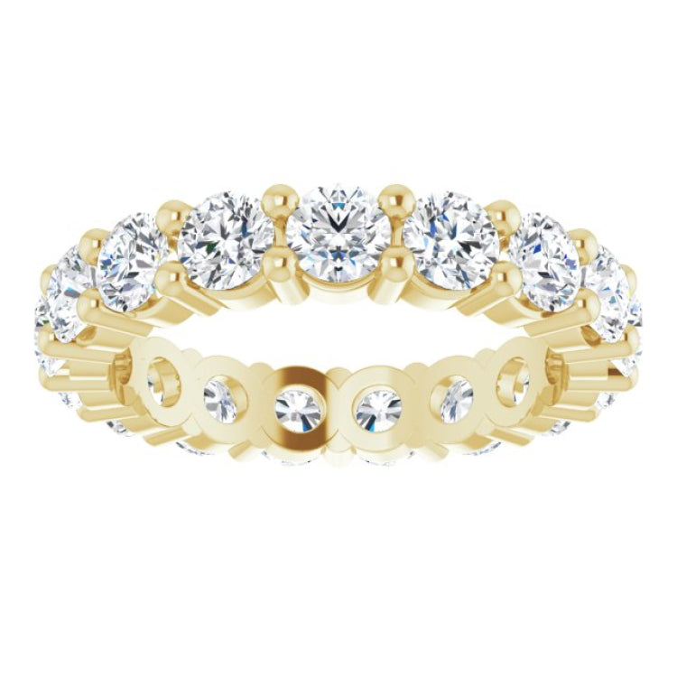 10K Yellow Gold 4 CTW Lab-Grown Diamond Eternity Band Size 8