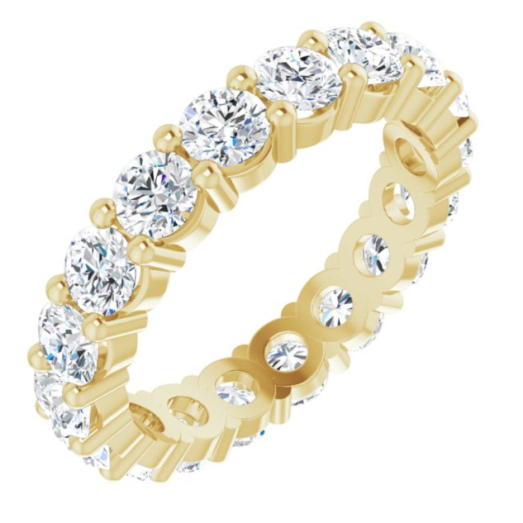 10K Yellow Gold 4 1/3 CTW Lab-Grown Diamond Eternity Band Size 8.5