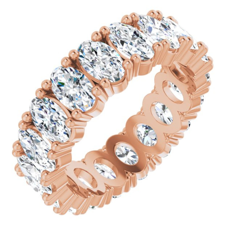 10K Rose Gold 3 1/4 CTW Lab-Grown Diamond Eternity Band Size 4.5