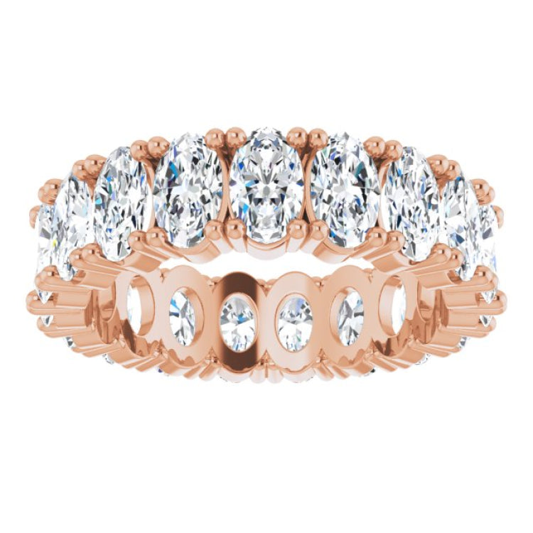 10K Rose Gold 3 3/8 CTW Lab-Grown Diamond Eternity Band Size 5.25