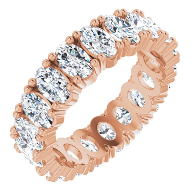 10K Rose Gold 3 3/8 CTW Lab-Grown Diamond Eternity Band Size 6.25