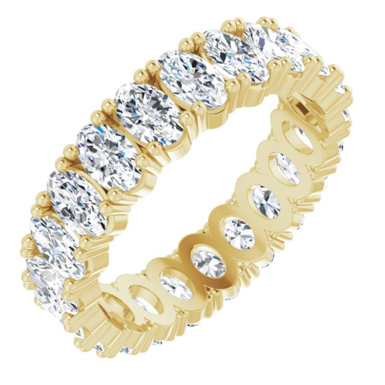 10K Yellow Gold 3 3/4 CTW Lab-Grown Diamond Eternity Band Size 8.25