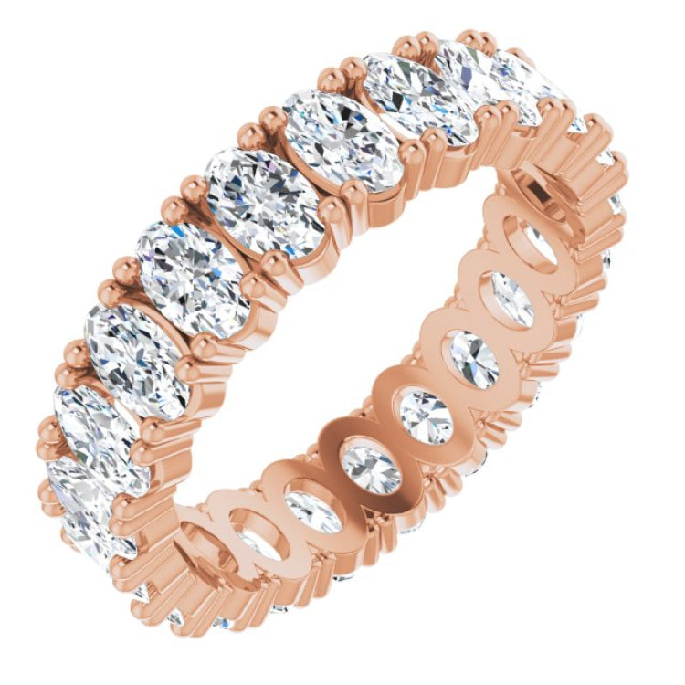 10K Rose Gold 3 3/4 CTW Lab-Grown Diamond Eternity Band Size 8.75