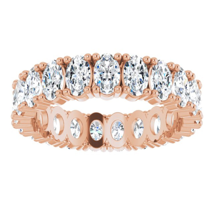 10K Rose Gold 3 3/4 CTW Lab-Grown Diamond Eternity Band Size 8.75