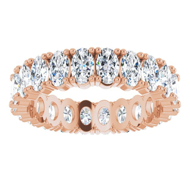 10K Rose Gold 3 9/10 CTW Lab-Grown Diamond Eternity Band Size 9
