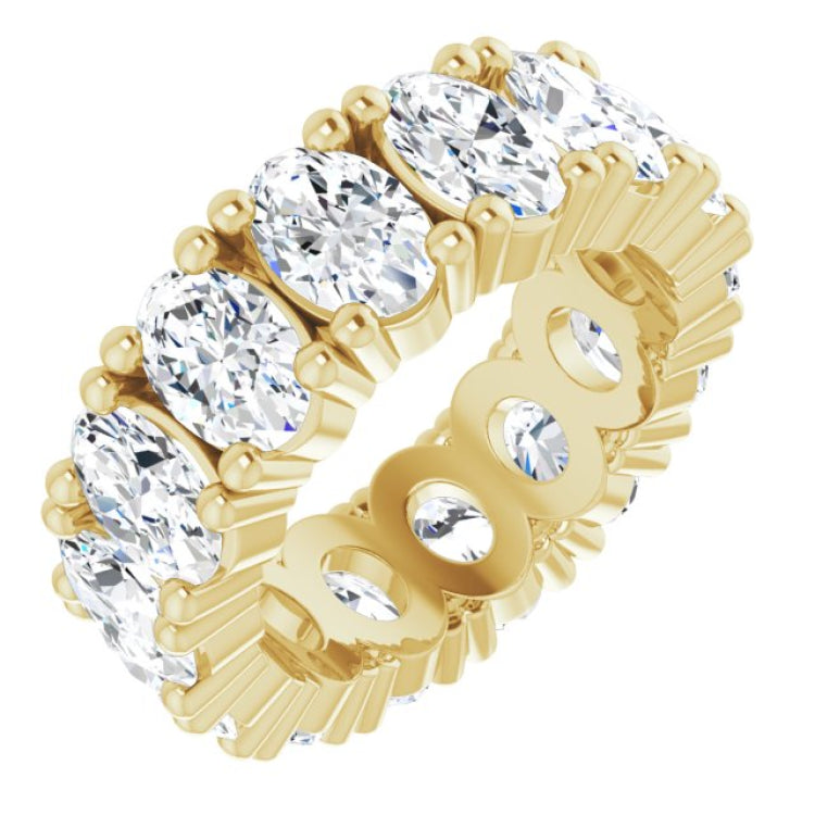 10K Yellow Gold 5 1/5 CTW Lab-Grown Diamond Eternity Band Size 4.5