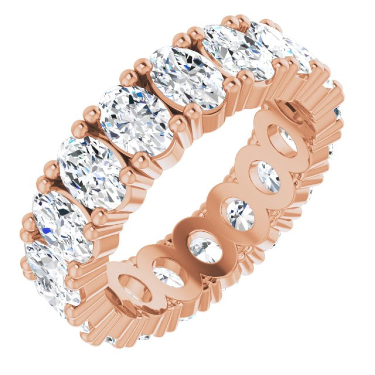 10K Rose Gold 6 1/3 CTW Lab-Grown Diamond Eternity Band Size 9