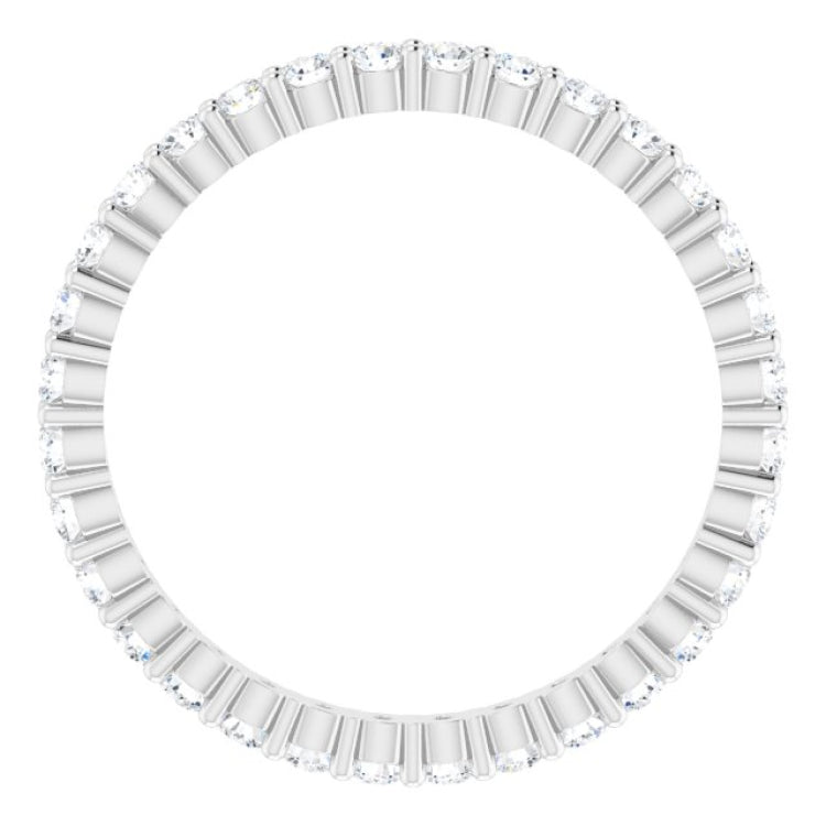 10K White Gold 5/8 CTW Lab-Grown Diamond Eternity Band Size 6.5