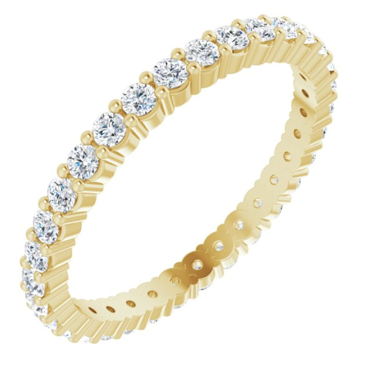 10K Yellow Gold 5/8 CTW Lab-Grown Diamond Eternity Band Size 6.75