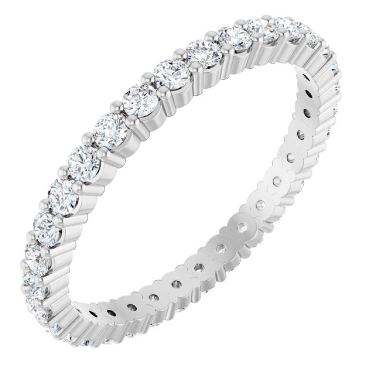 10K White Gold 5/8 CTW Lab-Grown Diamond Eternity Band Size 7
