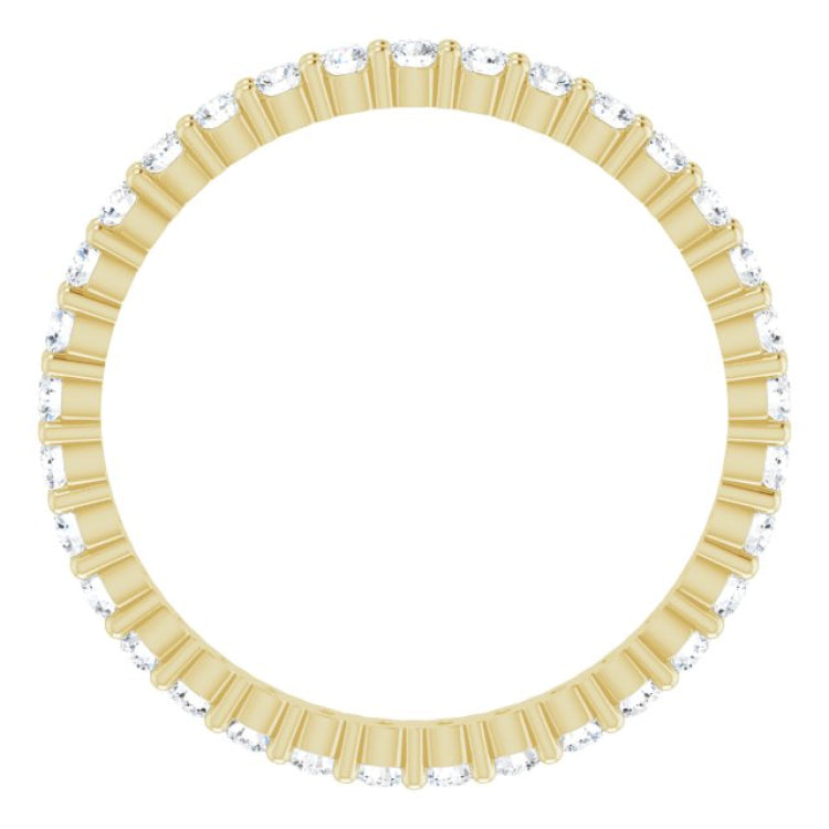 10K Yellow Gold 5/8 CTW Lab-Grown Diamond Eternity Band Size 7.75