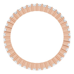 10K Rose Gold 1/2 CTW Lab-Grown Diamond Eternity Band Size 4.25