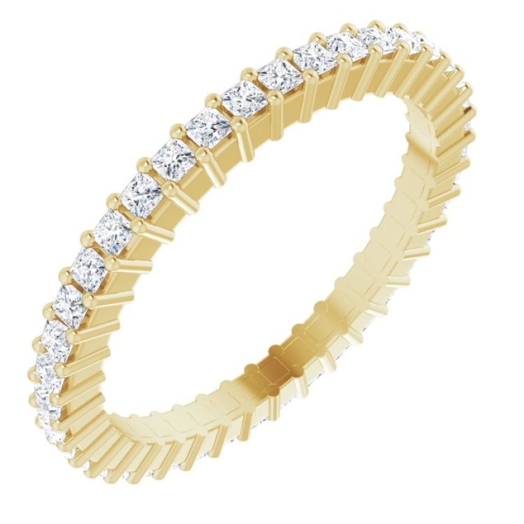 10K Yellow Gold 1/2 CTW Lab-Grown Diamond Eternity Band Size 4.5