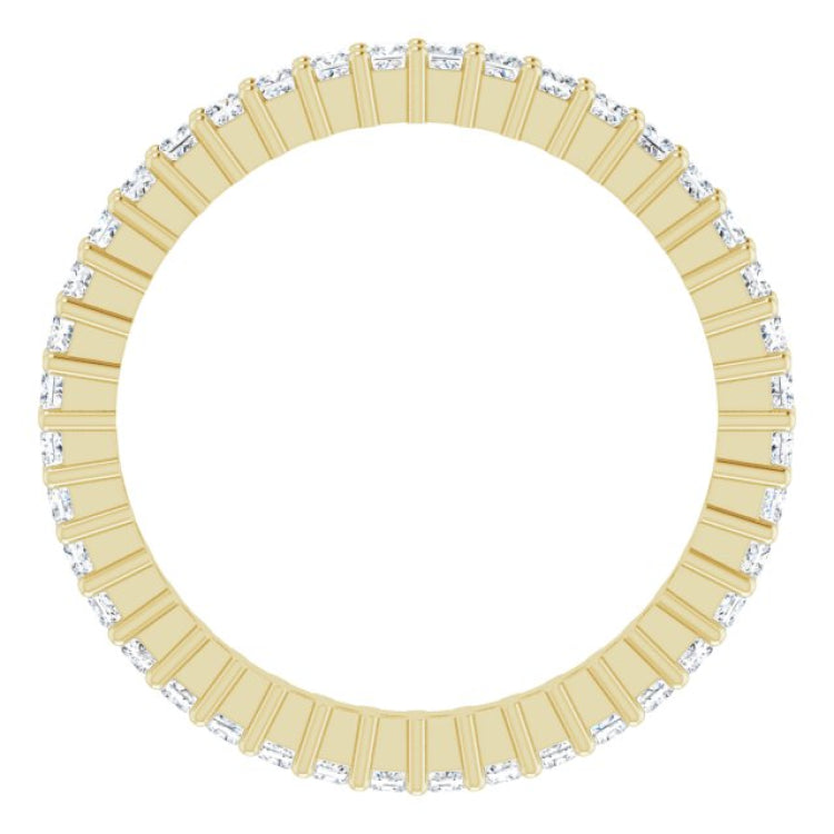 10K Yellow Gold 1/2 CTW Lab-Grown Diamond Eternity Band Size 4.5