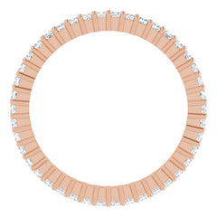 10K Rose Gold 1/2 CTW Lab-Grown Diamond Eternity Band Size 5.75