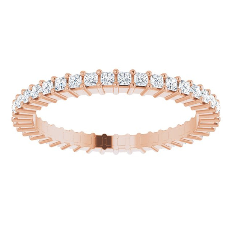 10K Rose Gold 1/2 CTW Lab-Grown Diamond Eternity Band Size 5.75