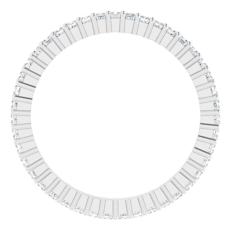 10K White Gold 1/2 CTW Lab-Grown Diamond Eternity Band Size 6