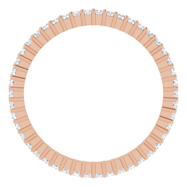 10K Rose Gold 1/2 CTW Lab-Grown Diamond Eternity Band Size 7.75