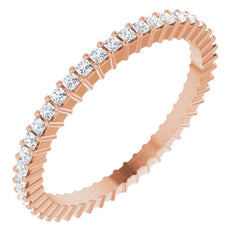 10K Rose Gold 1/2 CTW Lab-Grown Diamond Eternity Band Size 8