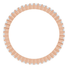 10K Rose Gold 1/2 CTW Lab-Grown Diamond Eternity Band Size 8