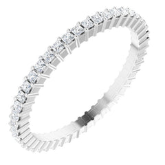 10K White Gold 1/2 CTW Lab-Grown Diamond Eternity Band Size 8