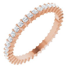 10K Rose Gold 3/4 CTW Lab-Grown Diamond Eternity Band Size 7.75